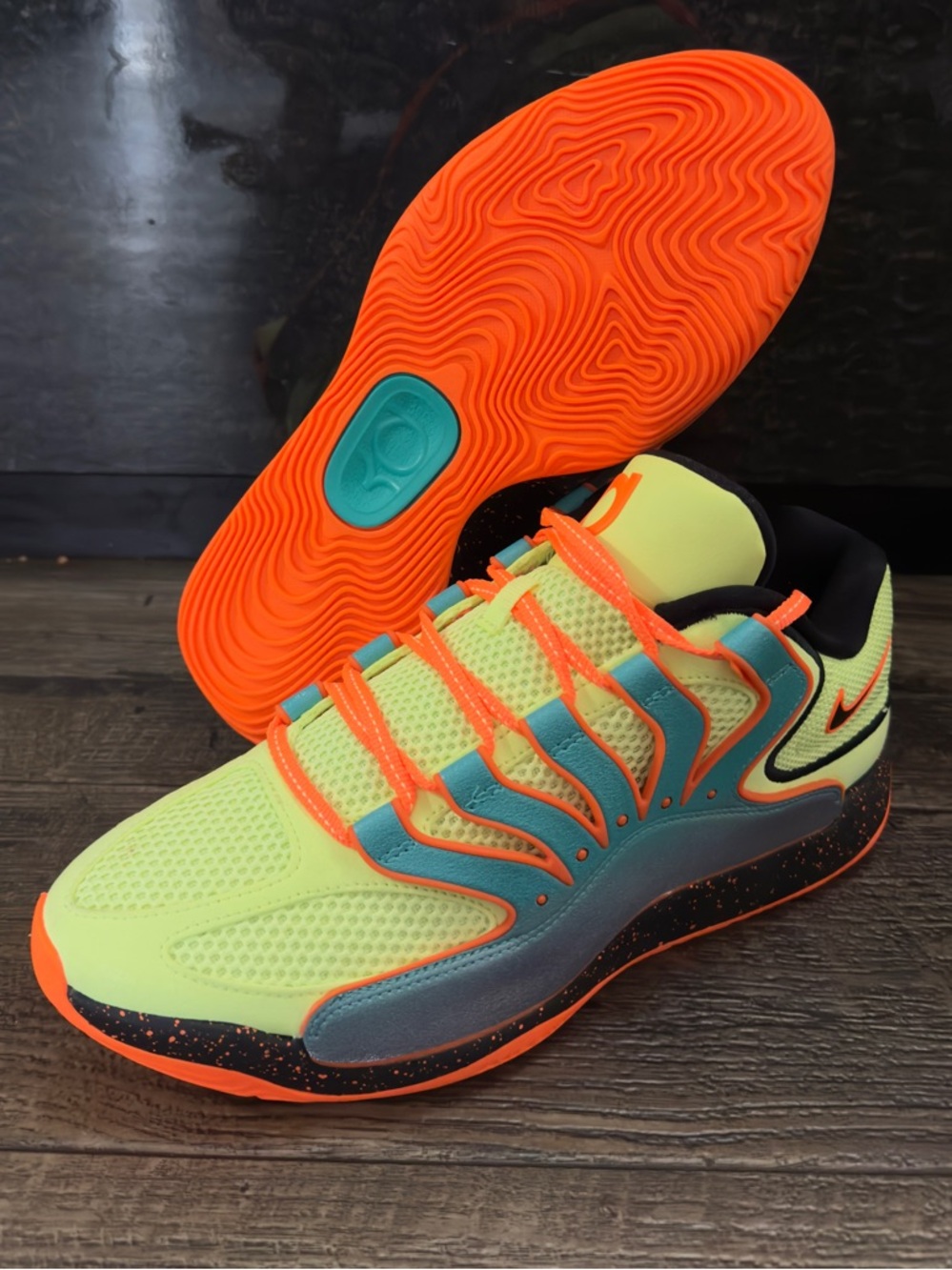 Nike KD 18 NRG Basketball Shoes Clear Jade Liquid Lime HV1993-301 Men's Size 10